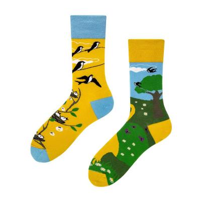 China Custom Logo Antibacterial Custom Design Cotton Athletic Funny Men's Happy Socks for sale