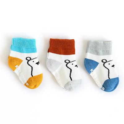 China 100% cotton antibacterial cute cartoon funny winter nitted socks for baby for sale