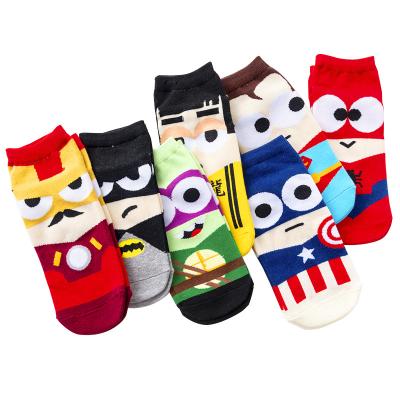 China Fashion Sporty Cute Wholesale Novelty Ankle Pattern Funny Anime Comics Socks for sale