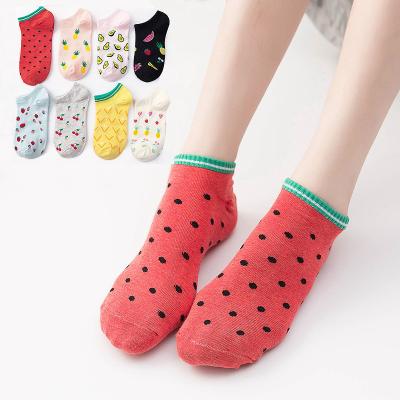 China Antibacterial wholesale new woman sporty happy cute summer cotton plain design invisible ankle socks for sale