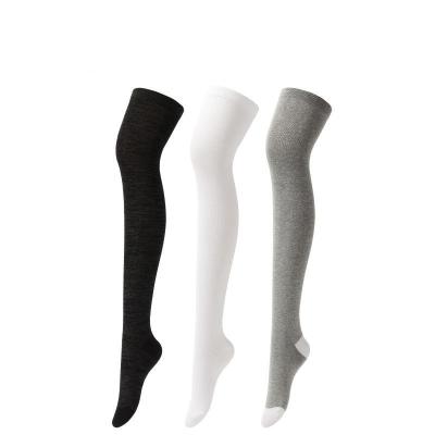 China Multi-colors Cotton Youth Winter Girls Wholesale Antibacterial Knee Thigh High Socks for sale