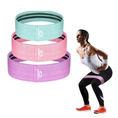 China Polyester High Elastic Booty Bands, Set of 3 Hip Resistance Bands for Leg Butt, Workout Hip Band for Women Men for sale