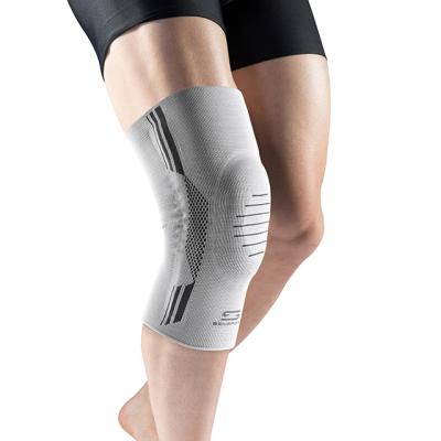 China High Quality Breathable Elastic Knee Support Brace With Silicone Protector Spring Knee Pain Relief Nylon Knee Sleeve for sale