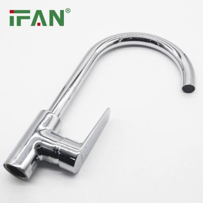 China Thermostatic Faucets IFAN High Quality Modern Bathroom Mixer Deck Mounted Tap Brass Kitchen Faucet for sale