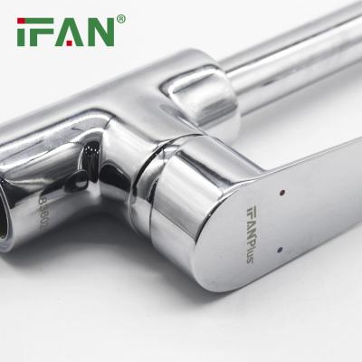 China Thermostatic Faucets IFAN High Quality Brass Kitchen Faucet Single Hole Kitchen Water Tap Mixer Deck Mounted Kitchen Sink Faucet for sale