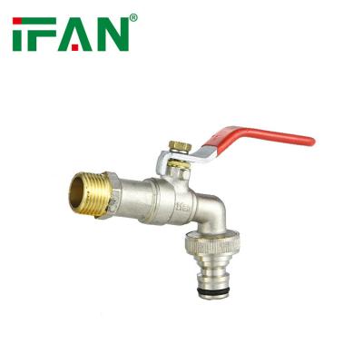 China Traditional IFAN High Quality Brass Water Tap Long Handle 1'' 1/2'' Kitchen And Bathroom Tap for sale