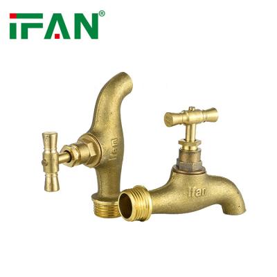 China Modern IFAN High Quality Copper Fittings Outdoor Garden Water Taps Forged Brass Faucets Bibcock for sale