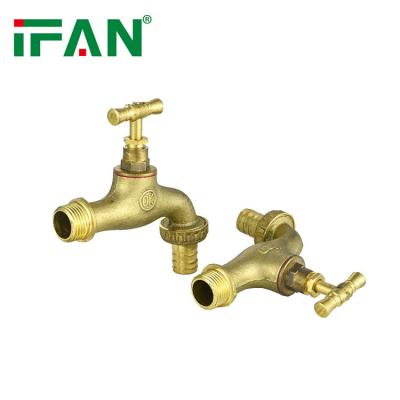 China Modern IFAN Wholesale Forged 3/4 Inch Water Taps Durable Outdoor Garden Faucets Brass Bibcock for sale