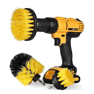 China Auto Car Drill Brush Wheel Cleaner Brush Wash Detailing Supplies Kit Fit Tire For Car Carpets, Floor Mats for sale