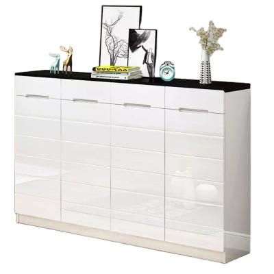 China Height Adjustable (Other) Modern Adjustable Wooden Shoe Cabinets With Mirror In Living Room for sale