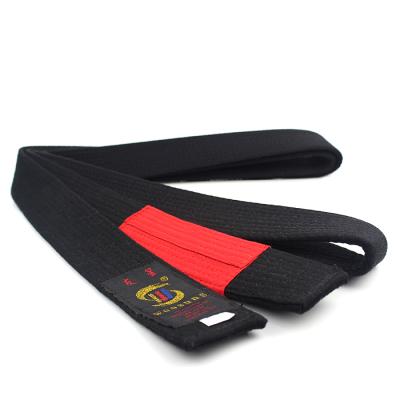 China Anti-skid wholesale bjj belt factory price black bjj jitsu jiu belt brazilian bjj belts kids bjj belts for sale