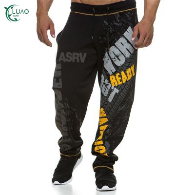 China New Arrivals Breathable Printed Polyester Quick Dry Mens Sports Pants With Side Pockets Moisture Wicking Pants Fitness Wear For Sports for sale