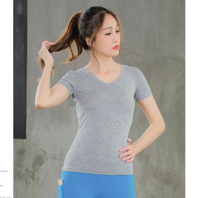 China Wholesale Fashionable Custom Logo Women's Breathable Short Sleeve Gym Short Sleeve Top Shirt for sale