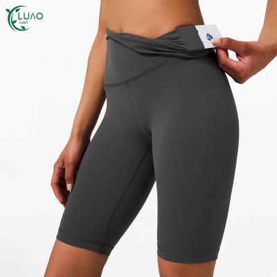 China Wholesale Custom Breathable Fitness Shorts Pants Butt Lift Gaiters High Waist Women Shorts Yoga Pants LULU for sale