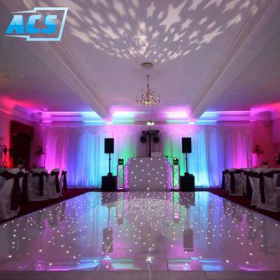 China Glitter led white light dance floor black and white starlight led dancefloor, led wedding dance floor for sale