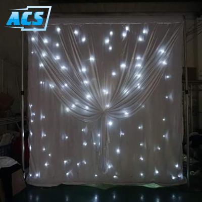 China Anniversary White Light Graphite Curtain To Wedding Stage Backdrop For Lights DJ Booth Display for sale