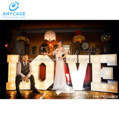 China Wholesale Large Semi-outdoor Luminous Led Letter Giant Wedding Led Alphabet Love Letters for sale