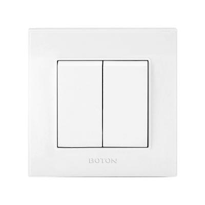 China BOTON Q1 Series 2 Gang 2 Way 10A 250V PC Panel Wall Switch Q1W005 for sale