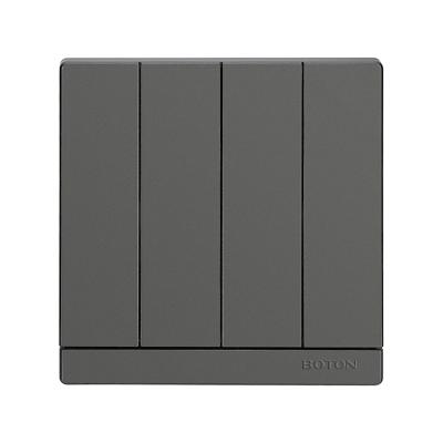 China Q5 Series 4 Way Gray Color PC Hardware Wall Switch UK Standard Socket Q5H010 for sale