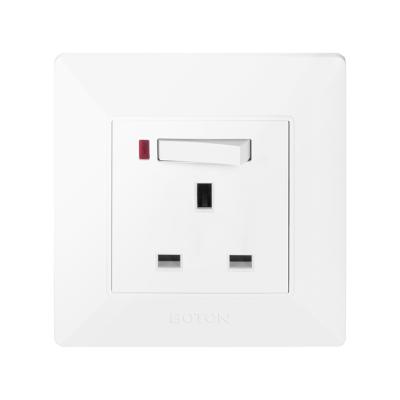 China BOTON 13A Recessed Socket Two Pole Wall Switch British Standard Socket Q3W060 for sale