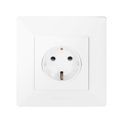 China 16A Grounding Socket Outlet EU European Standard Wall Switch Socket Q3W067 for sale