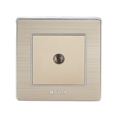 China Q6 Series TV Socket Brushed Aluminum Panel Wall Switch Socket Q6C027 for sale