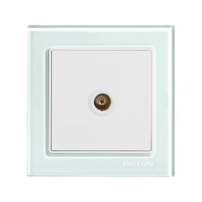 China G9 TV Series Glass Socket Panel Green Glass Wall Socket 86X88MM for sale