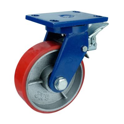 China Good Wear Resistance WBD 400kg - PU Fixed Cast Iron Cast Iron Heavy Duty 700kg Swivel Machine Caster Caster Wheels for sale