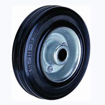 China Wholesale Price WBD Industrial Waste Rigid Black Replacement Caster Rubber Bin Wheel And Caster for sale