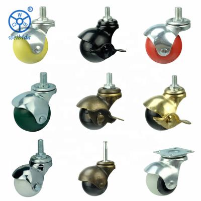 China Universal PIVOT Swivel PP Office Chair Caster Supplier Ring Stem Furniture Caster 50mm Ball Caster Wheel For Sofa for sale