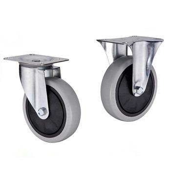 China Hot Selling Caster Wheel Cart Wheels Swivel or Rigid Castor Wheel Polyethylene Caster for sale