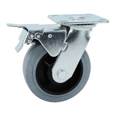 China Wholesale PIVOT 4 in 5 in 6 in 8 in tpr heavy duty gray conductive swivel caster esd wheels electrically lock for sale