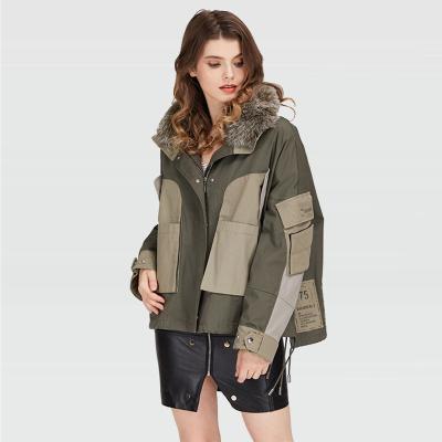 China 2020 New Fashion Cool Real Fox Fur Collar Coating Women Waterproof Detachable Shorts Loose Small Down Parka for sale