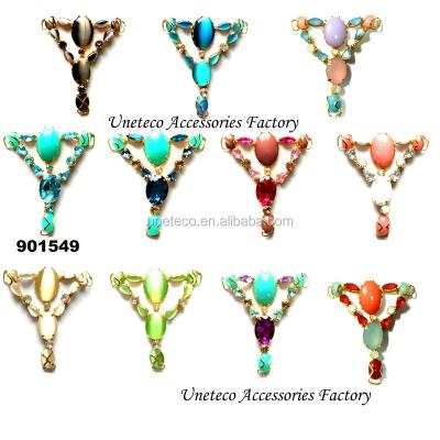 China Brass Shoe Buckle Uneteco Jewelry Factory Resin Classic Stones Cup Sandal Chain Ornament for sale