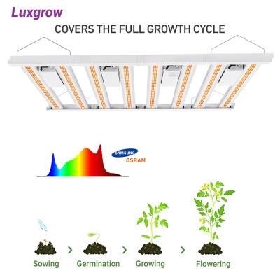 China Seed Starting Luxgrow 2022 4x4 720w Grow Light Smart Professional LED Grower 12 Bars CO2 800w 600w 1500w Samsung LED Grow Bars 1000w 8 Light for sale