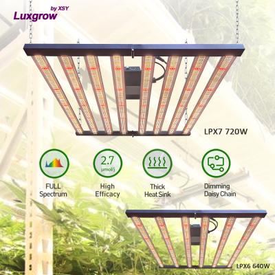 China Seed Starting Luxgrow 600w 640w Spider 6 Bar Osran Samsung Lm301b 561c Full Spectrum Lamp 8 Bar 720w Led Grow Light For Indoor Plant Eco Strip for sale