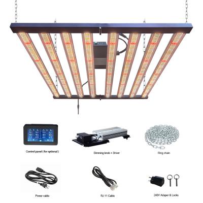 China Seed Starting Luxgrow High Efficiency Led Lighting For Growing Indoor Plant 720 Watt Full Spectrum LED Grow Light 8 Bars Strips 720w for sale