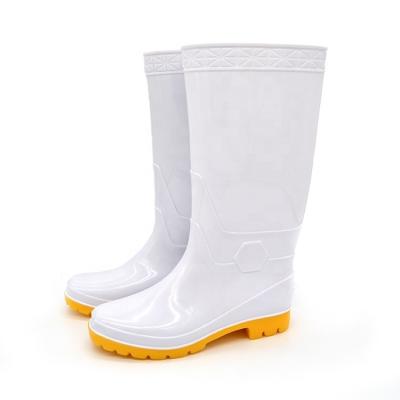 China China PVC Rubber Gum Boots Waterproof Durable Decorative Industry Workshop White Rain Boots for sale