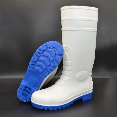 China Food Industry Fashion Safety Lightweight White Boots For Food Products PVC Water Resistant Rain Boot for sale