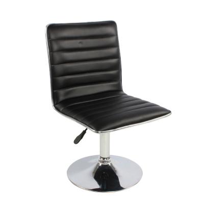 China Modern High Quality PU Cross Bars Silver Embedded High Back Side Chair Bar Chair For Club Office for sale