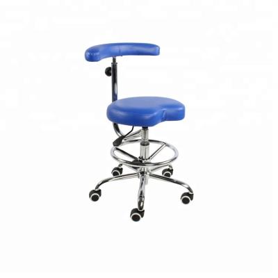 China Adjustable hospital and dental chair height of a blue cheap dental chair with a foot swivel and dental equipment. for sale