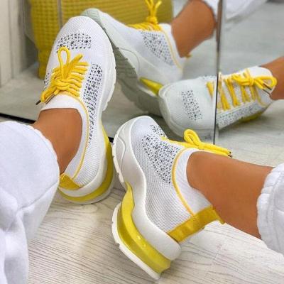 China Fashion trend women sneakers platform shoes spring flats vulcanized shoes summer 2021 casual new fashion female solid women running sneakers for sale