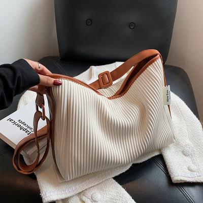 China 2021 Winter Fashion Small PU Stripe Leather Cross -Body Bags Ladies Luxury Handbags Branded Trends Travel Shoulder Purses for sale