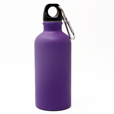 China Business Factory Price Sports Water Bottle Stainless Steel Single Wall Flask With Carabiner Lid for sale