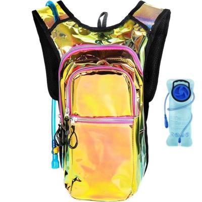 China 2021OEM Holographic Waterproof Holographic Hydration PackRunning Backpack Rave for sale