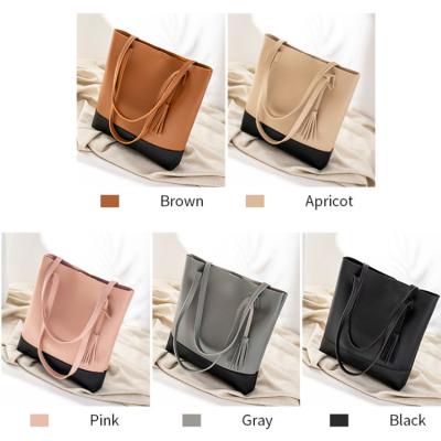 China Osgoodway2 Fashionable Wholesale Fashion Leather Tote Bags Handbags Tassel Handbags For Women Ladies for sale