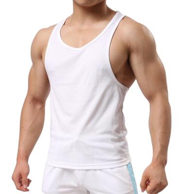 China QUICK DRY European and American men's fitness sports vest men's solid color sleeveless fitness vest custom logo for sale