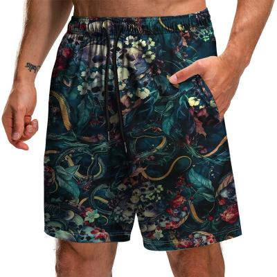 China 2022 European and American new 3D floral printed men's Anti-wrinkle beach pants shape casual men's shorts for sale