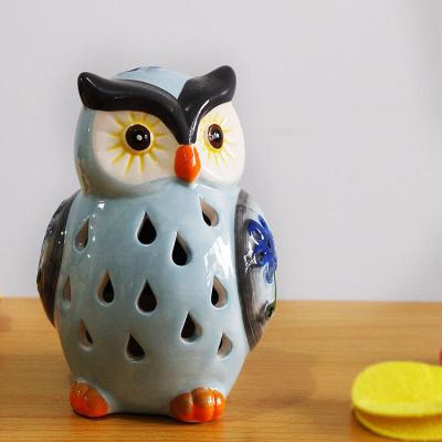 China Solar Animal Park/Platform/Yard/Garden Landscape Lamp Color Changing LED Lamp Owl Garden Design Unique Lamp Art Decoration for sale