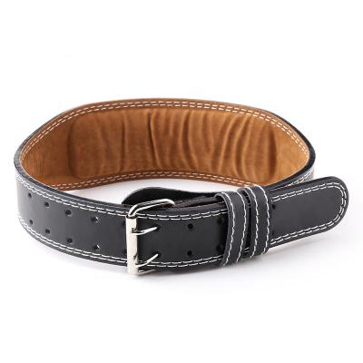 China Good QualityWeightlifting Belt Leather Belt Breathable Hot Selling Genuine Leather Weightlifting Belts for sale